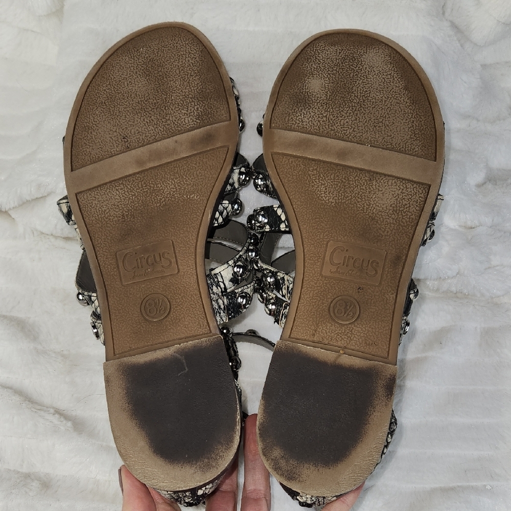 Studded Python Print Sandals - image 8